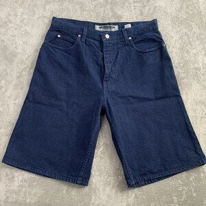 Vintage Anchor Blue Denim Shorts Mens 32x11” Blue Jorts Loose Fit 90s Y2K Skater